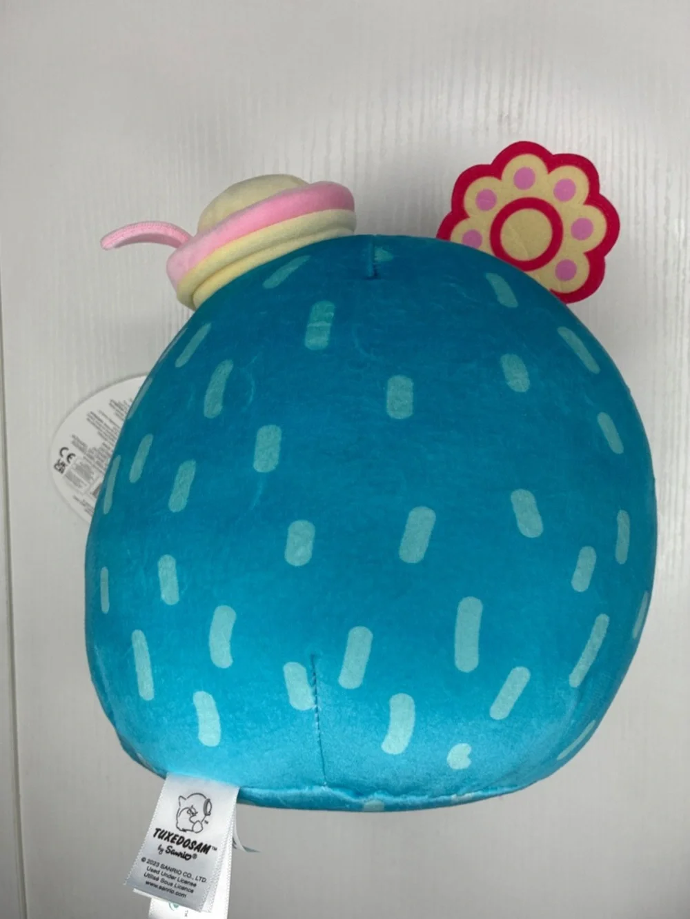 Hello Kitty Blue Plush Bird with Pink Bow and Yellow Beak